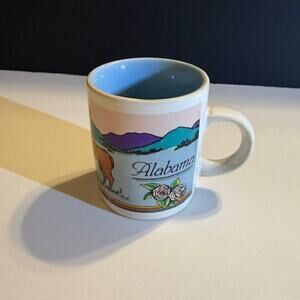 Vintage Espresso Mug - Mini Mug Deer Buck State Bird Flower 80 90s Pastel